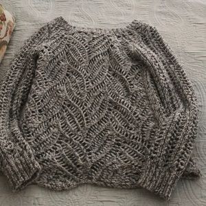 Loft gray and cream wool sweater